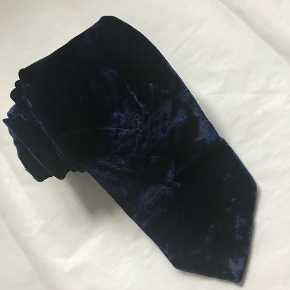 Vintage Other - Vintage blue velvet wide tie